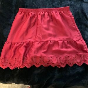 Madewell Berry Red skirt